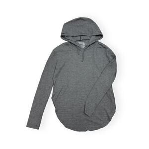 good hYOUman Gray Long Sleeve Hoodied Tee